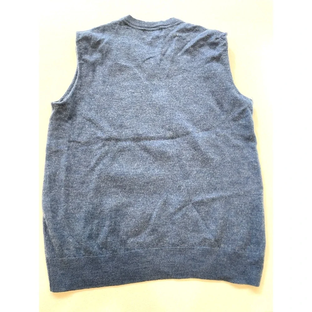 Banana Republic 100% Merino Wool Sweater Vest Size Men's Medium Blue Fall Preppy